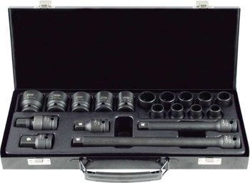 Nasadki udarowe 1/2", 10-27 mm, 18 szt., 12-kątne