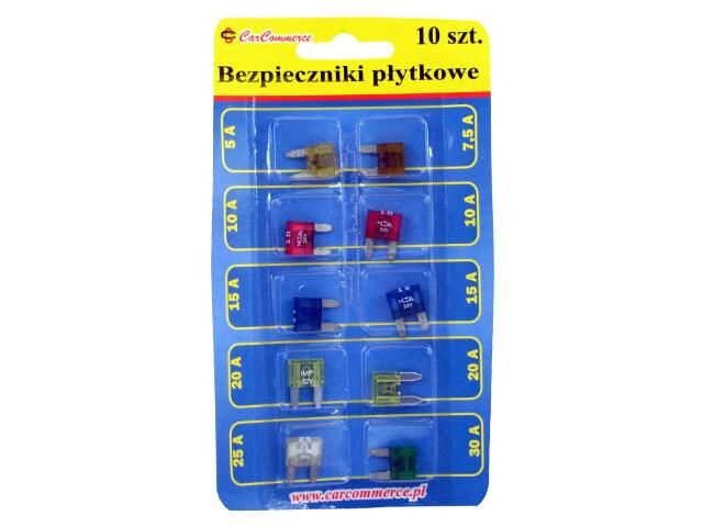 Zestaw bezpieczników płytkowych mini