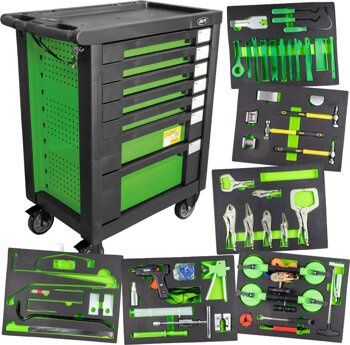 JBM wózek narzędziowy 7 szuflad + 82 narzędzi