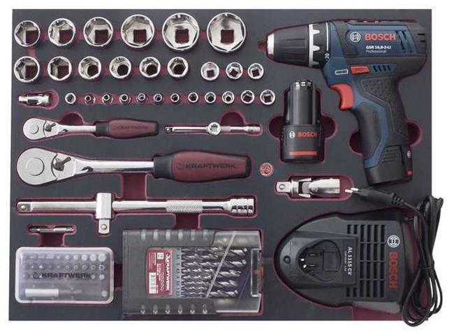 Kraftwerk walizka narzędziowa z wyposażeniem 264