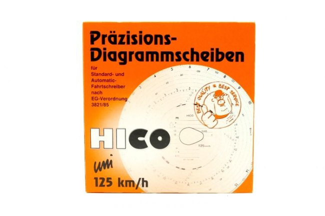 Wykresówki do Tachografów EU - Typ 125 UNI  100 sztuk